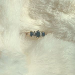 Women’s diamond and sapphire ring